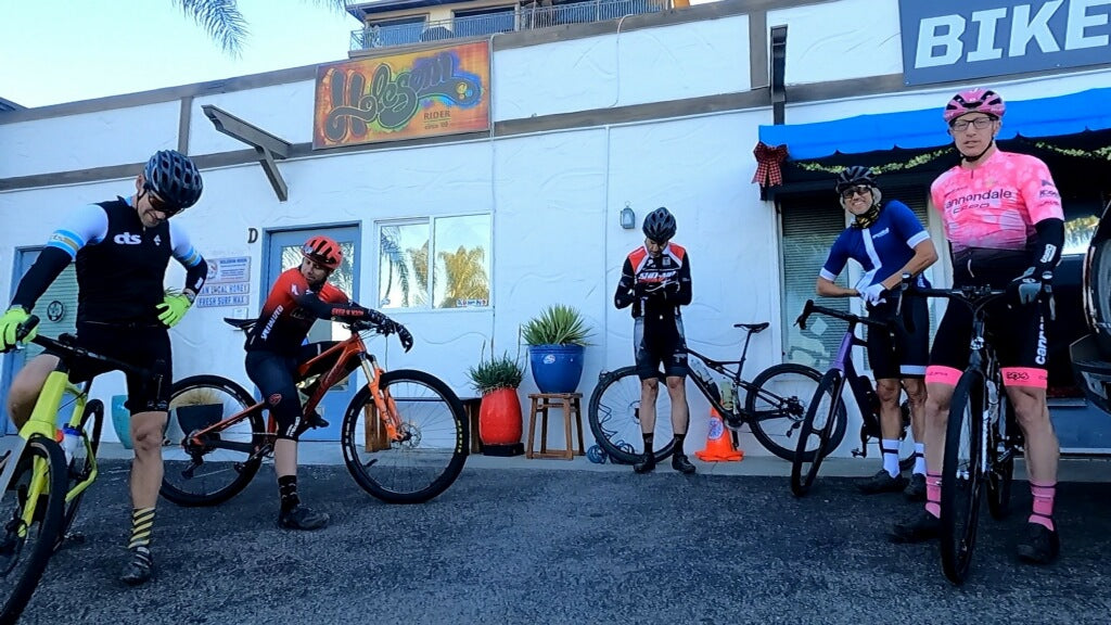 AFTER A SUFFICIENT AMOUNT OF WHINING, GROUP IS READY TO RIDE