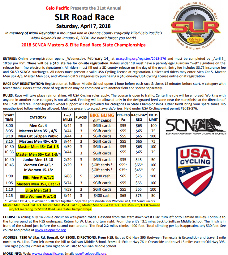 san luis rey road race