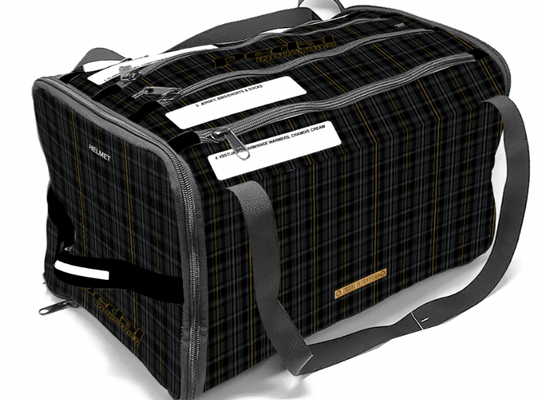 PLAID BLACK Cypress Spirits 2026 RaceDay CYCLING Gear BAG™ ISD