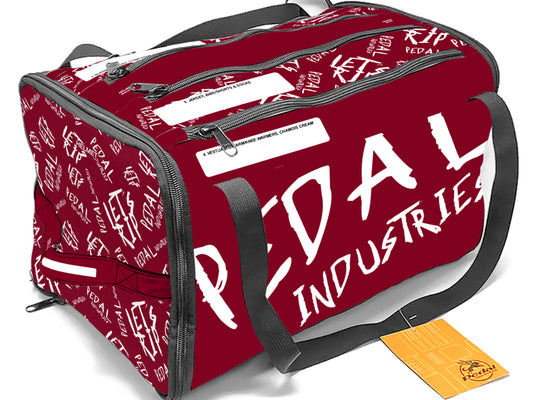 Burgundy-White Pedal PUNK RaceDay CYCLING Gear BAG™ ISD