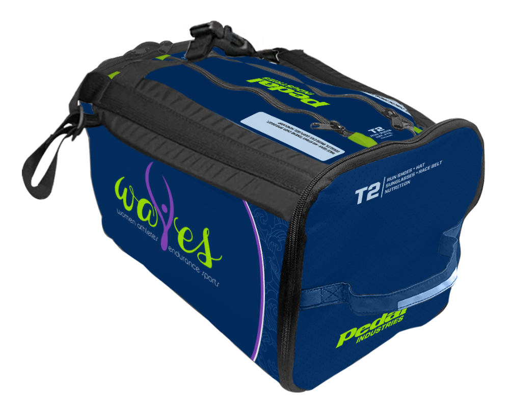 WAVES Triathlon 2023 TRIATHLON SPECIFIC RaceDay Bag NAVY BLUE PEDAL