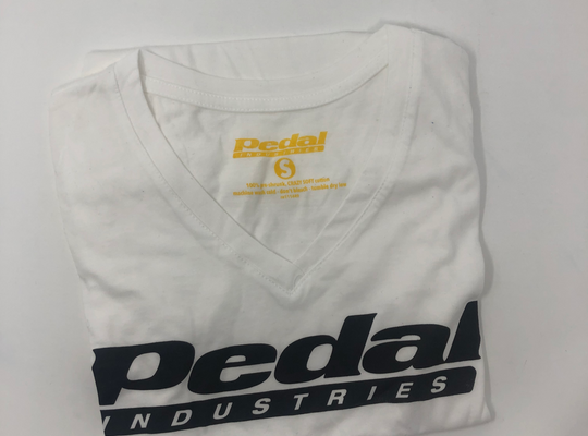 Classic PEDAL logo - ladies - white and black