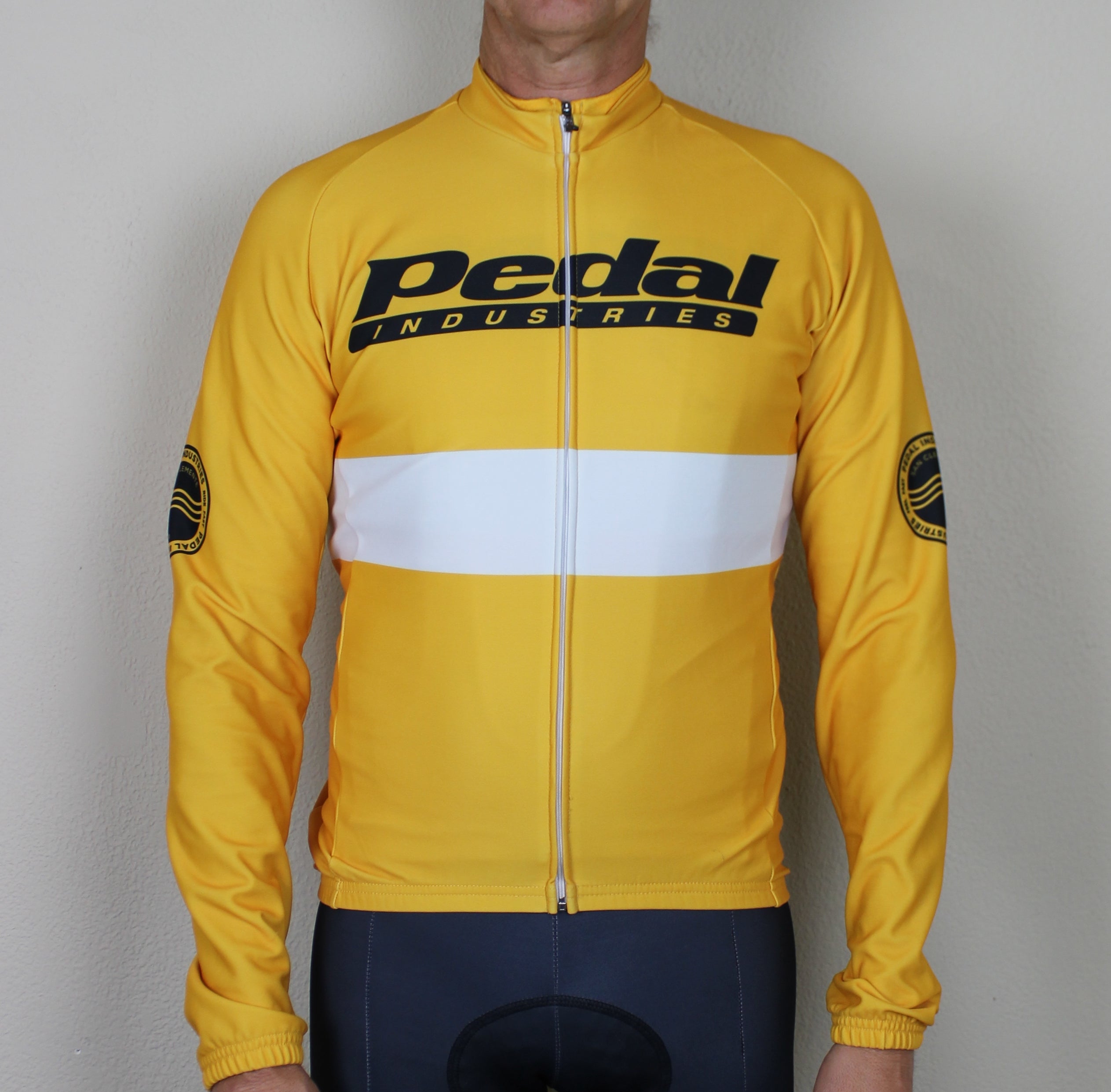 PEDAL TEAM '19 YELLOW LONG SLEEVE FleecelIned PEDAL Industries