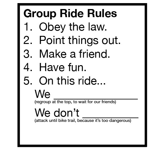 GROUP RIDE RULES