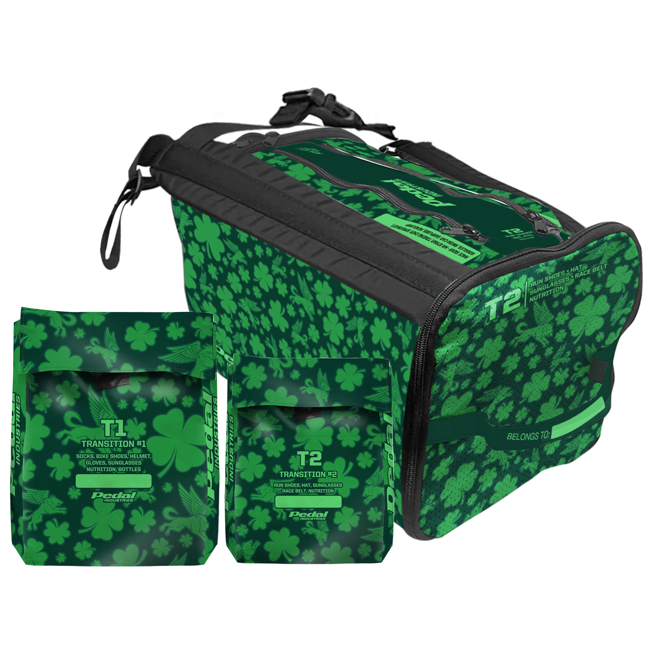 GREEN Lucky Pedal RaceDay TRIATHLON Gear Bag™ ISD