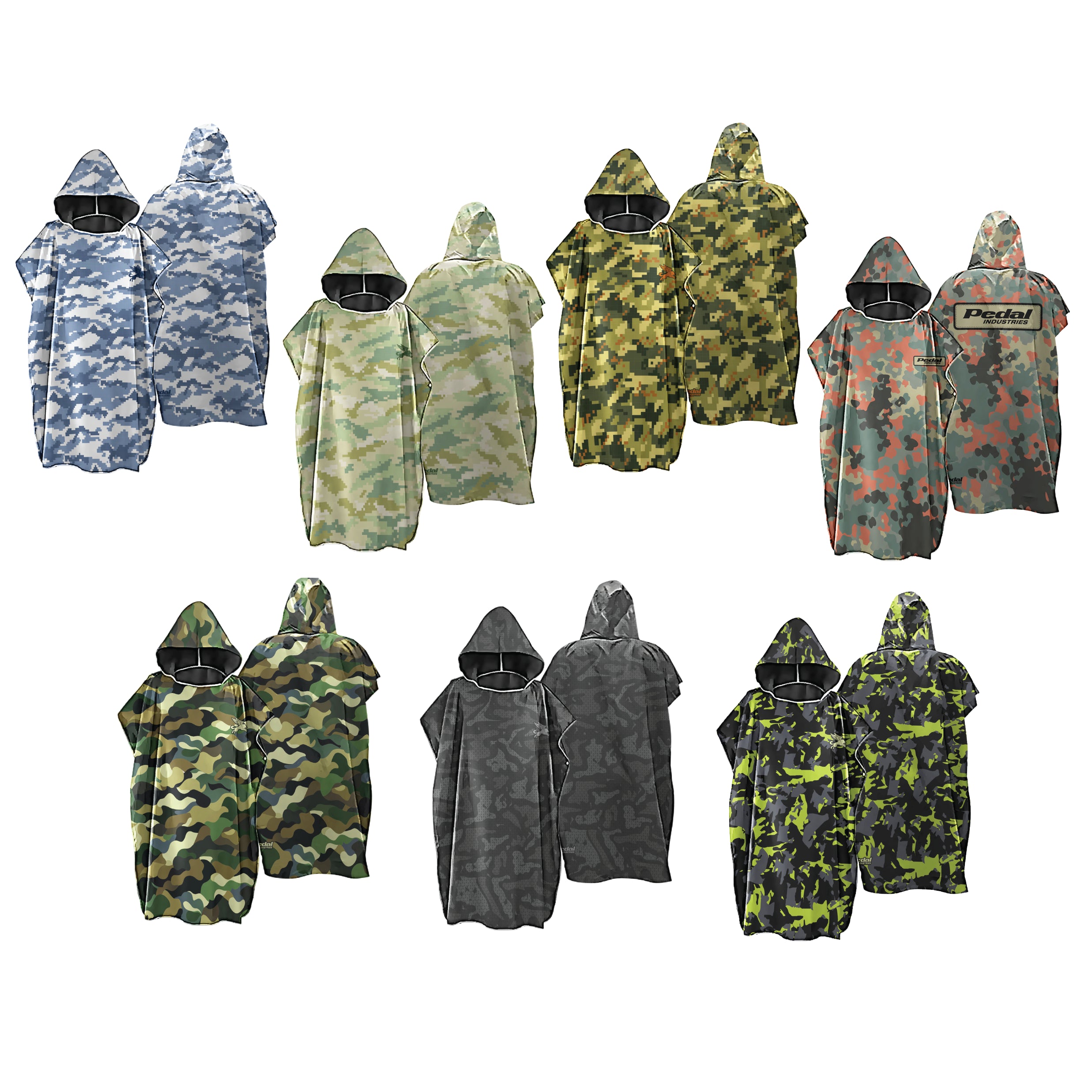 All CAMO CHANGING PONCHO 3.0 ISD (7 Color Variants) – PEDAL Industries