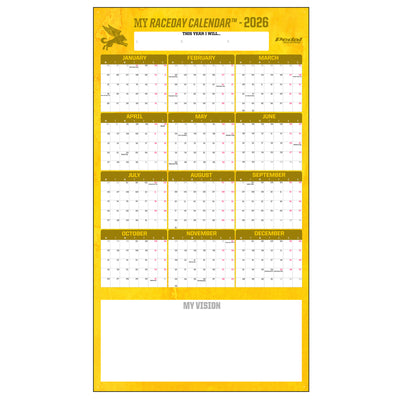 All Marble 2026 GIANT MY RACEDAY CALENDAR ISD (6 Color Variants)