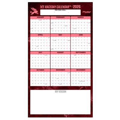 All Marble 2026 GIANT MY RACEDAY CALENDAR ISD (6 Color Variants)