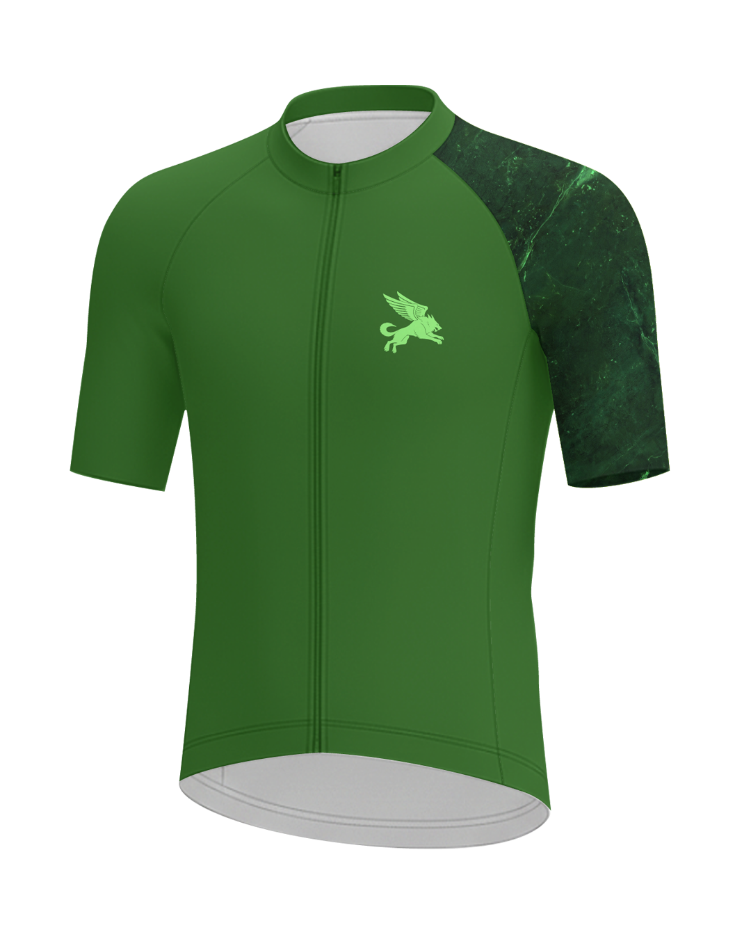 Emerald Marble MEN'S PRO JERSEY ISD - flat product view, front pdp-last
