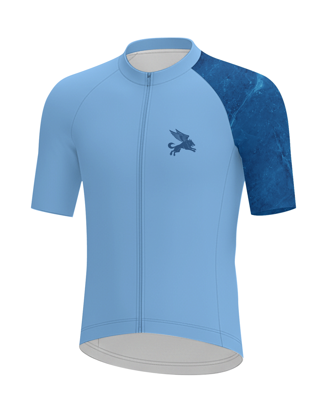 Sapphire Marble MEN'S PRO JERSEY ISD - flat product view, front pdp-last