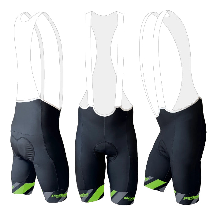 Green Primary Colors WOMEN'S PRO BIB 2.5 ISD - flat product view pdp-last