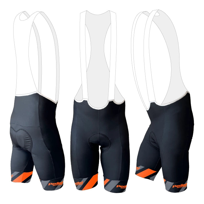Orange Primary Colors WOMEN'S PRO BIB 2.5 ISD - flat product view pdp-last
