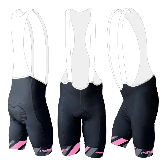 Pink Primary Colors WOMEN'S PRO BIB 2.5 ISD - flat product view pdp-last