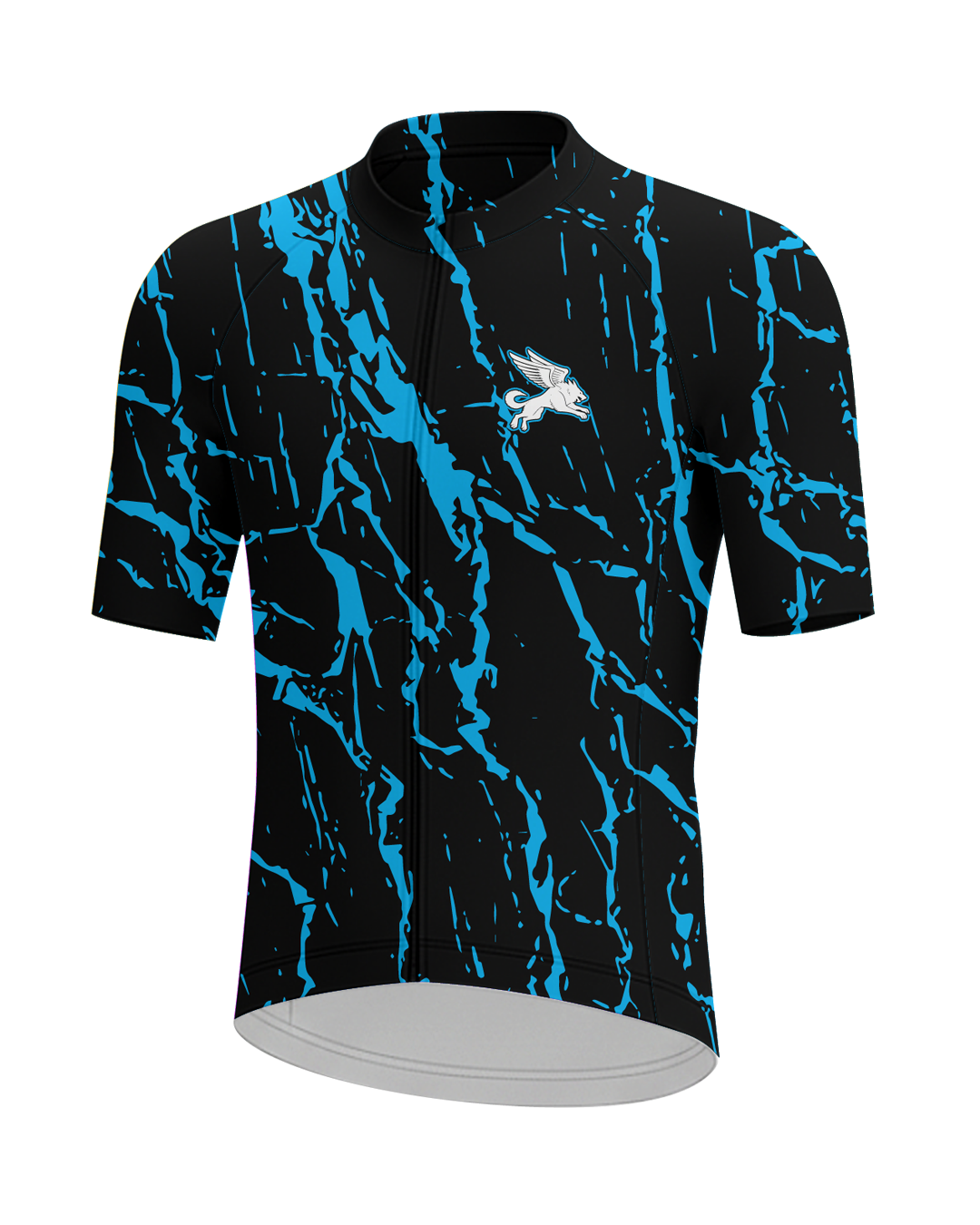 Blue Splatter MEN'S PRO JERSEY ISD - flat product view, front pdp-last