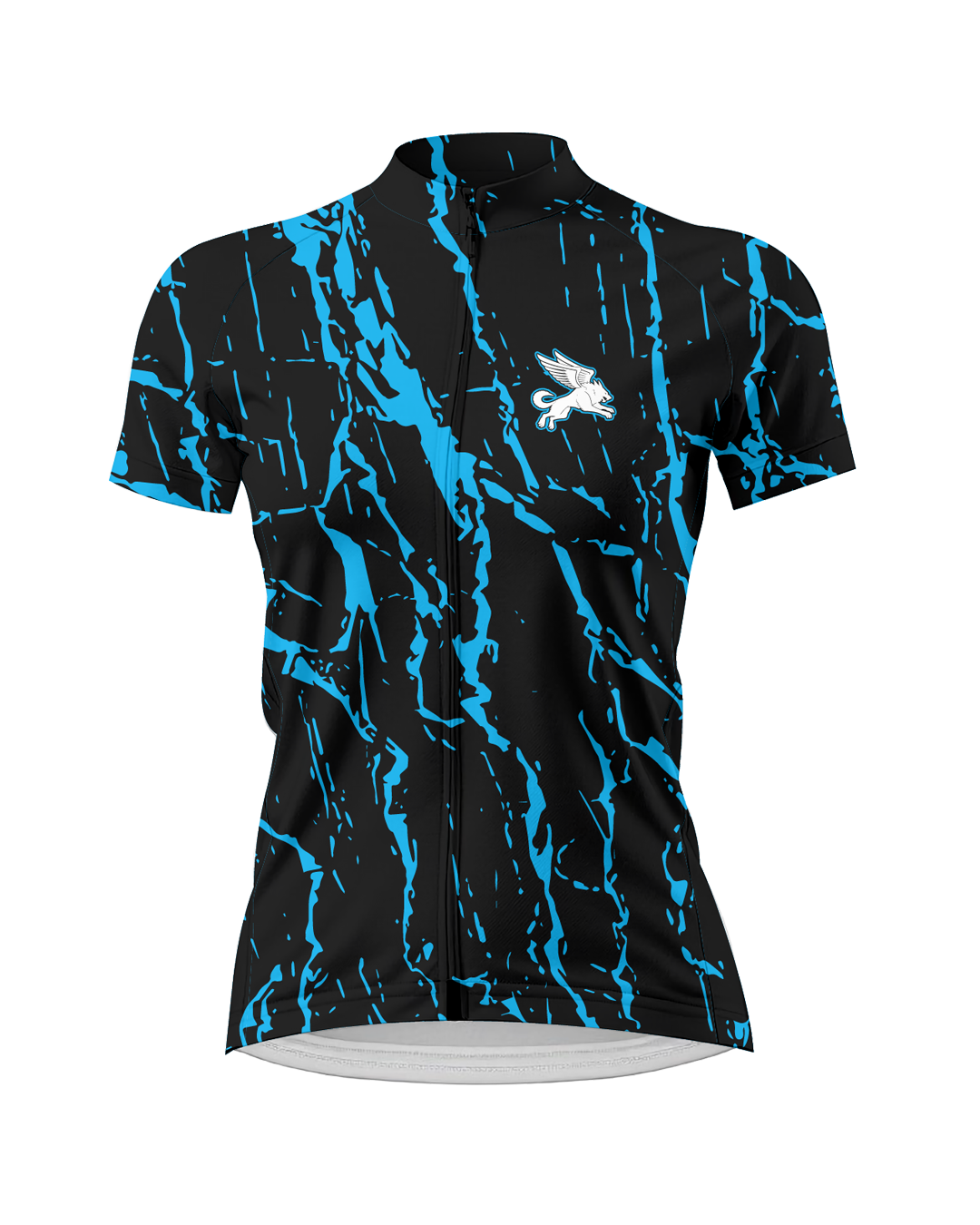 Blue Splatter WOMEN'S PRO JERSEY ISD - flat product view, front pdp-last
