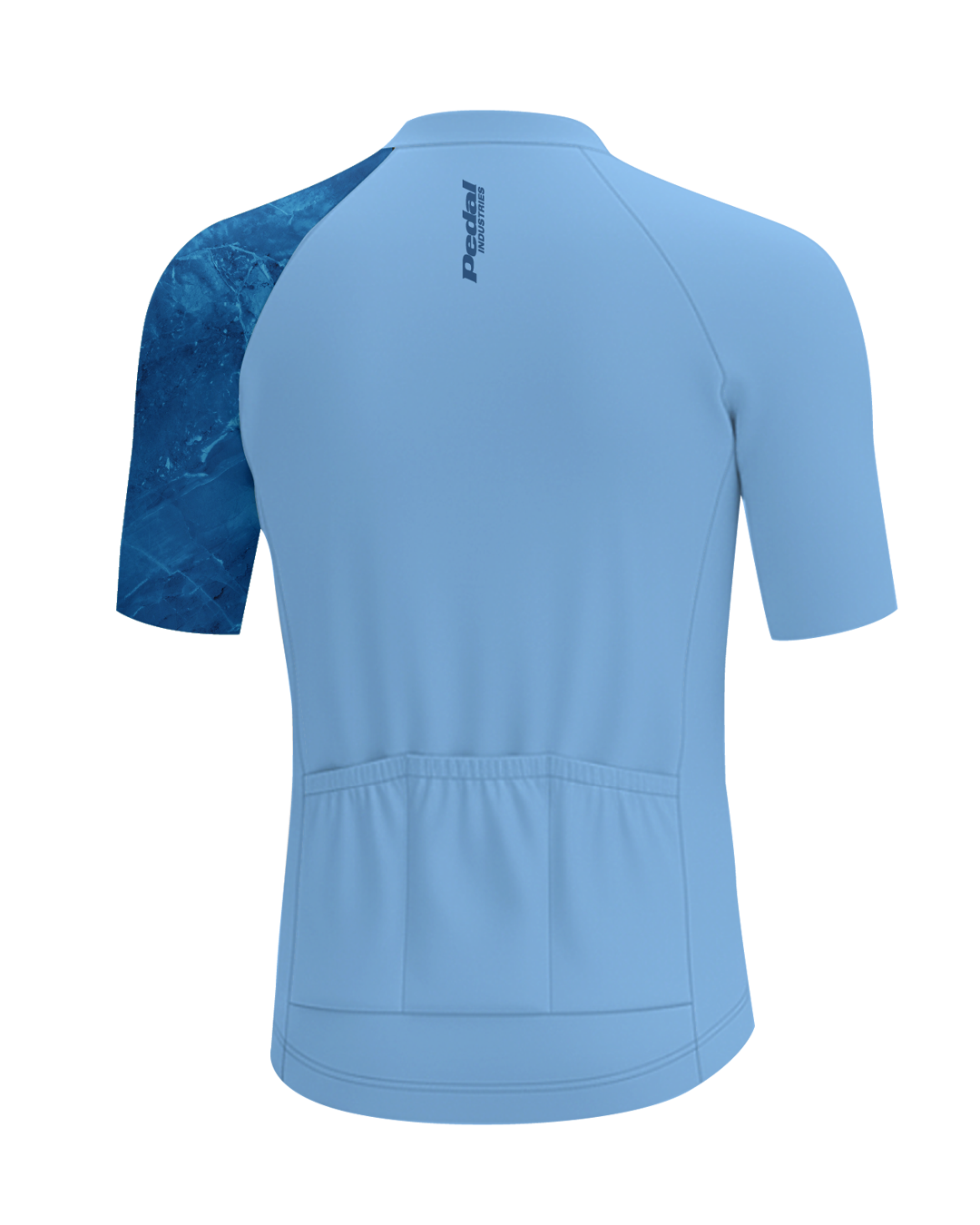 Sapphire Marble MEN'S PRO JERSEY ISD - flat product view, back pdp-last