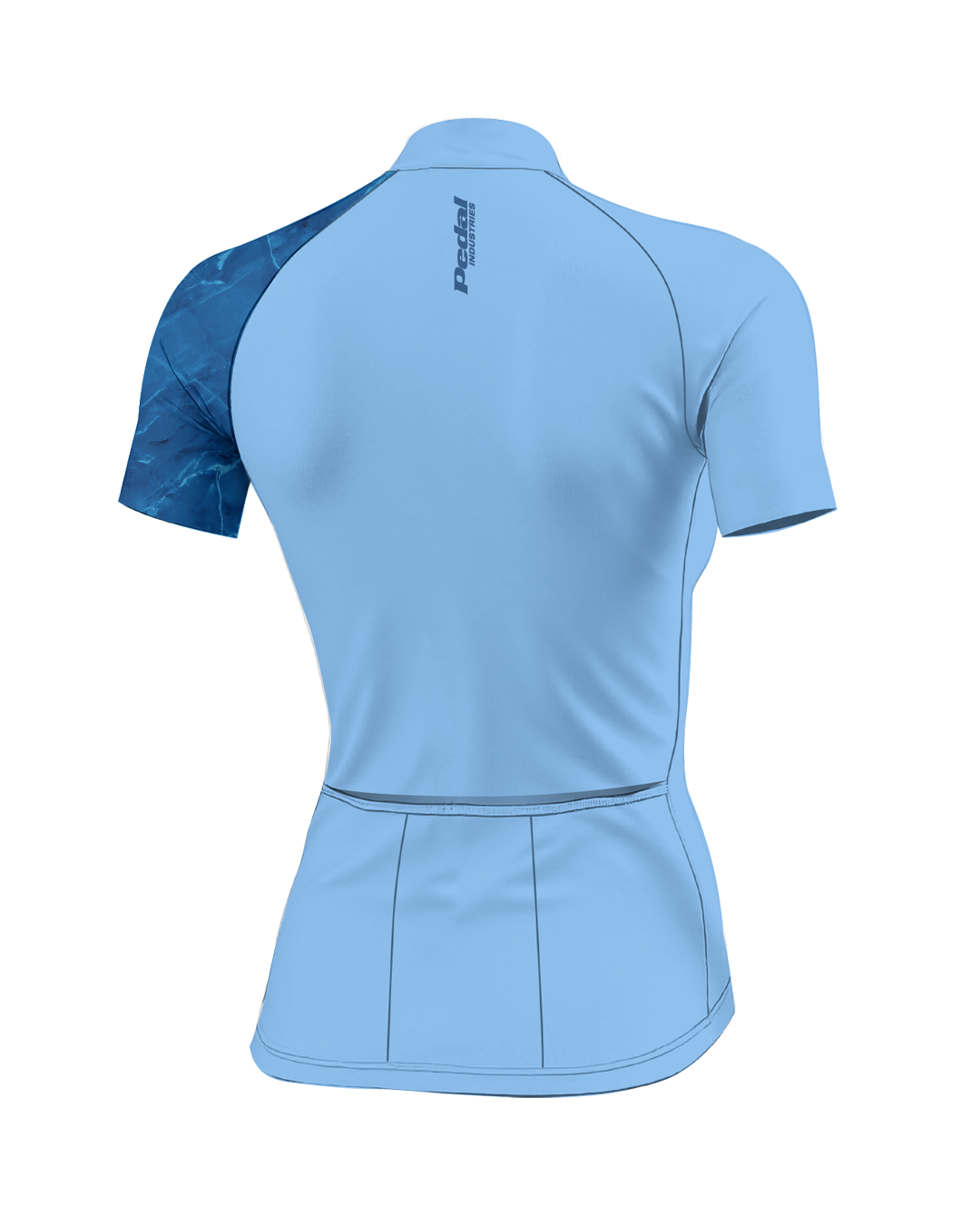 Sapphire Marble WOMEN'S PRO JERSEY ISD - flat product view, back pdp-last