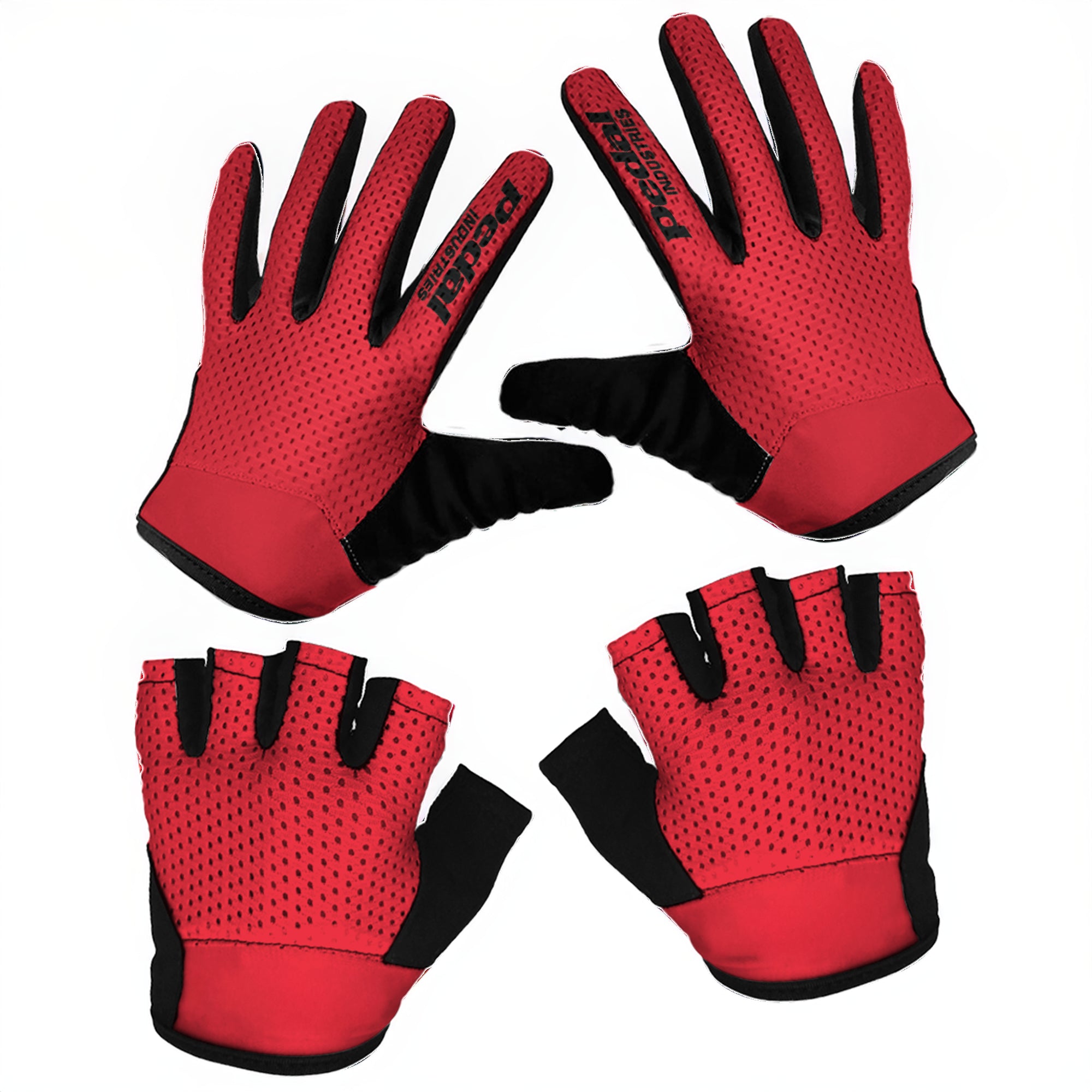 All RED SUPERLIGHT FULL-FINGER GLOVES ISD