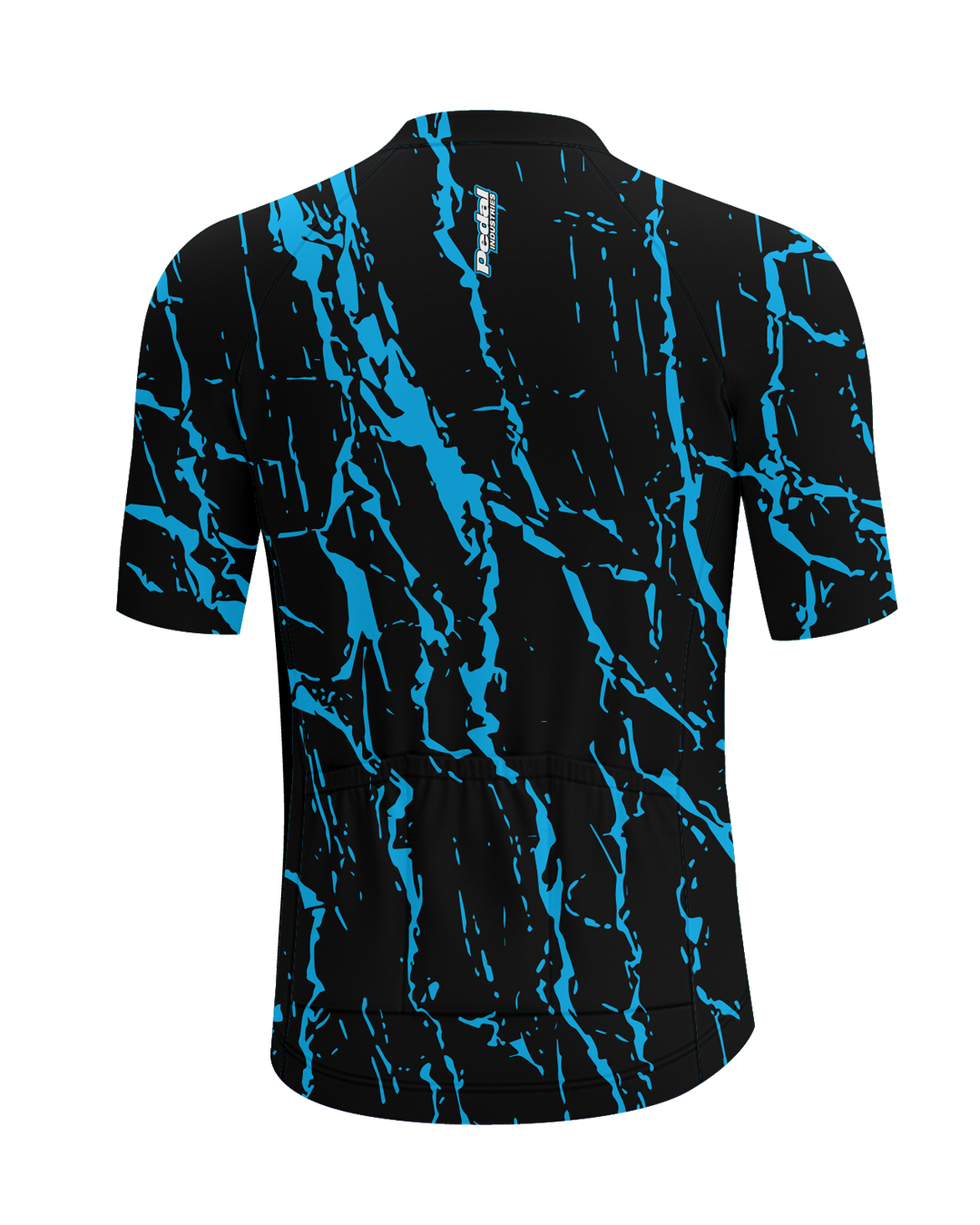 Blue Splatter MEN'S PRO JERSEY ISD - flat product view, back pdp-last
