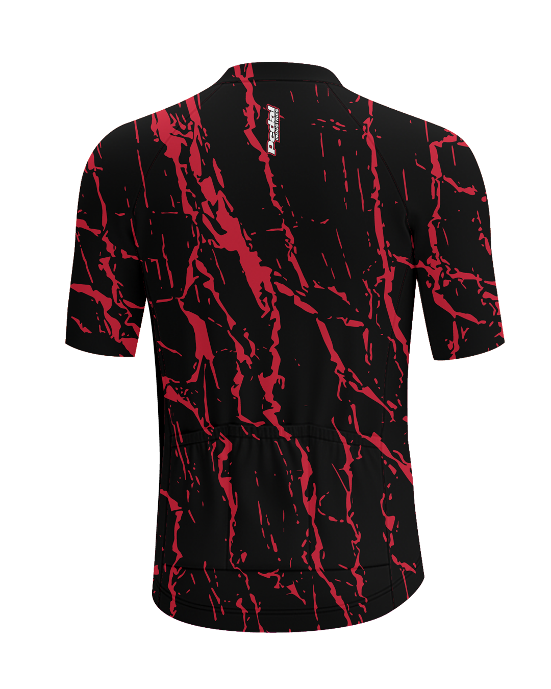 Red Splatter MEN'S PRO JERSEY ISD - flat product view, back pdp-last