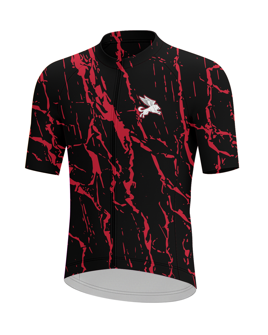 Red Splatter MEN'S PRO JERSEY ISD - flat product view, front pdp-last