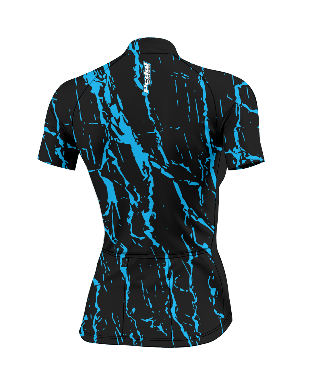 Blue Splatter WOMEN'S PRO JERSEY ISD - flat product view, back pdp-last
