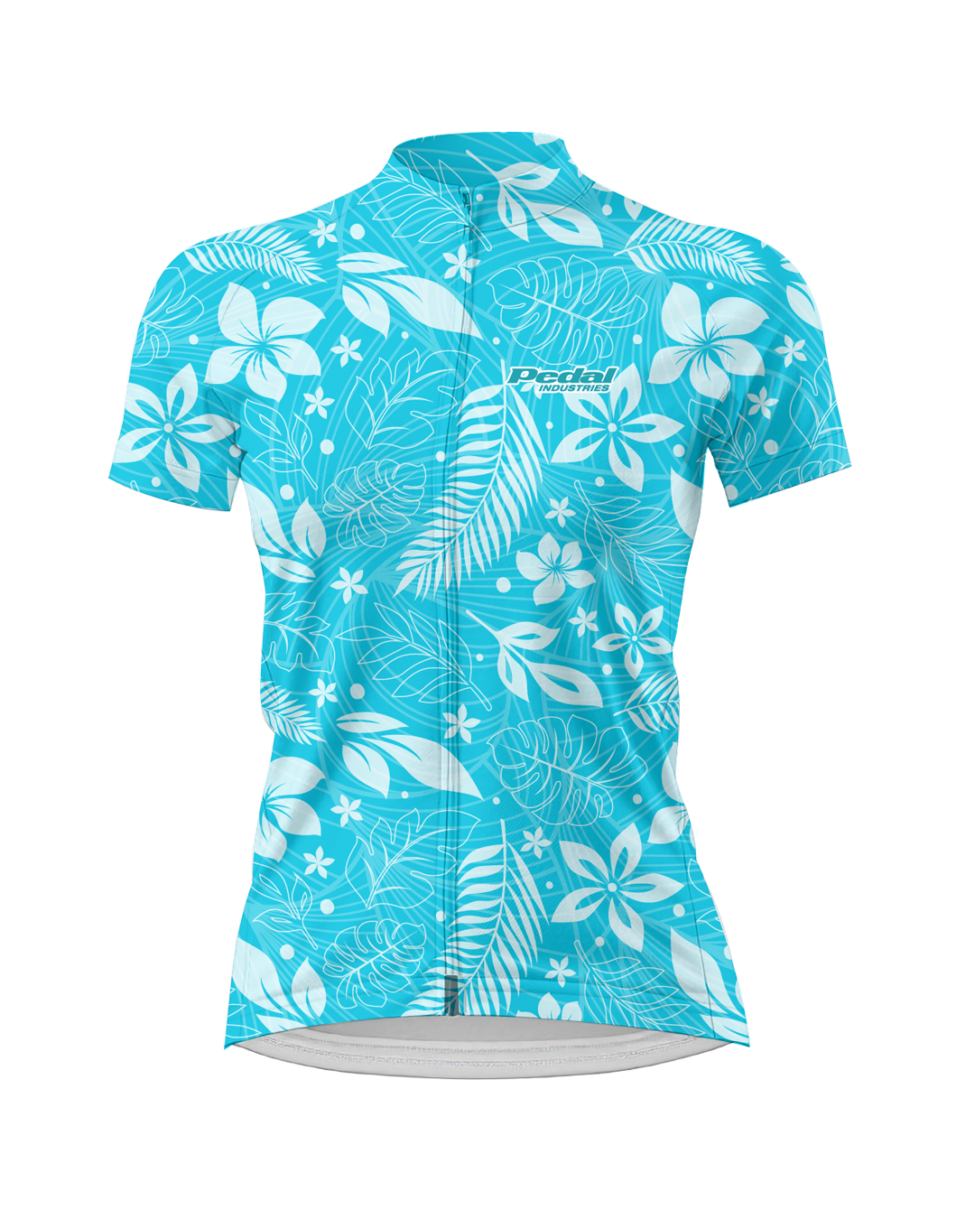 Hawaii Blue Aloha Pedal WOMEN'S PRO JERSEY ISD - flat product view, front pdp-last