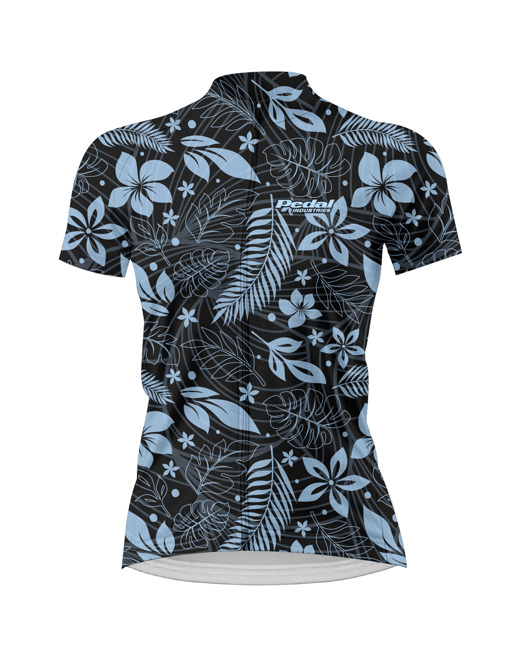 Midnight Black Aloha Pedal WOMEN'S PRO JERSEY ISD - flat product view, front pdp-last