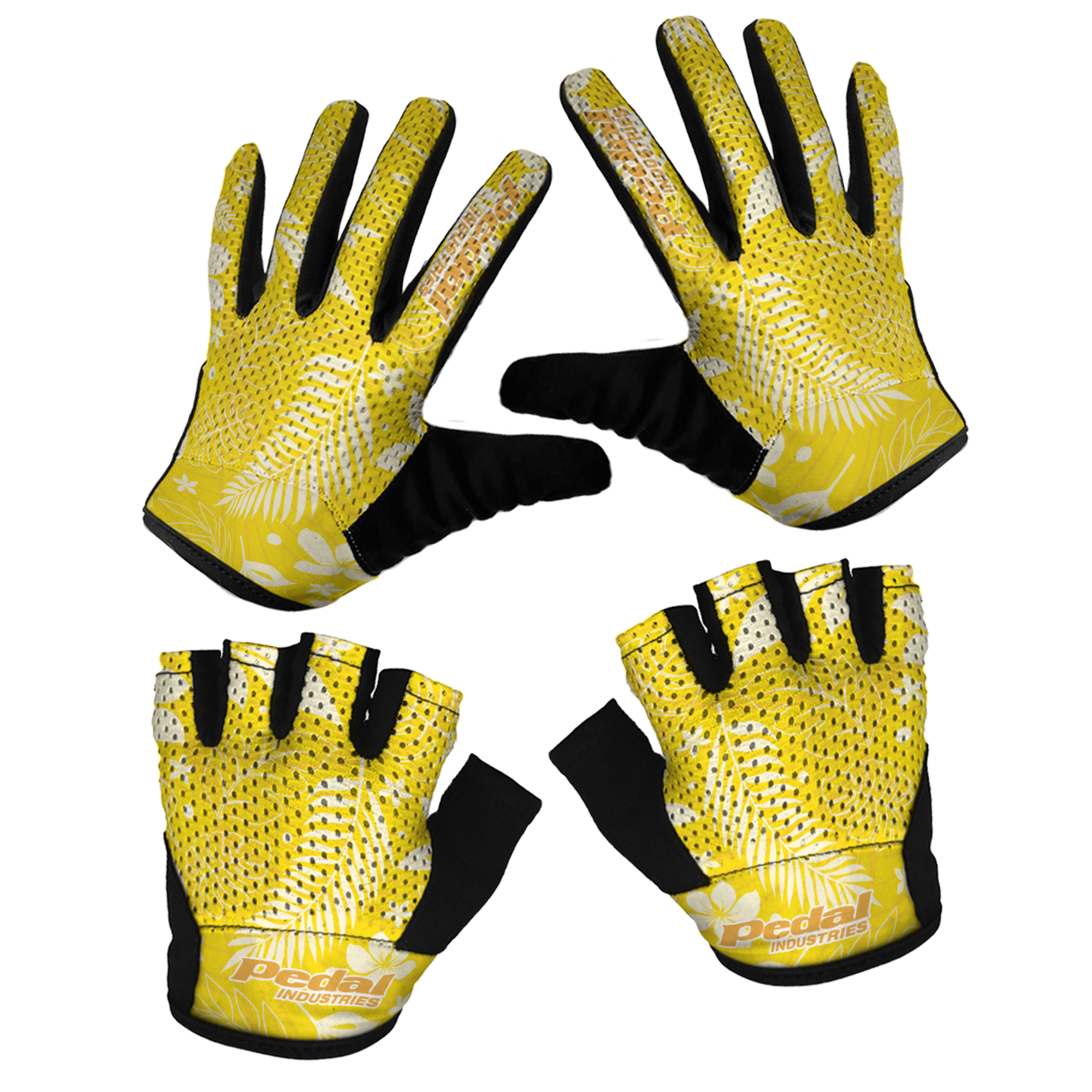 Aloha Pedal SUPERLIGHT RaceDay Gloves ISD Oahu Yellow