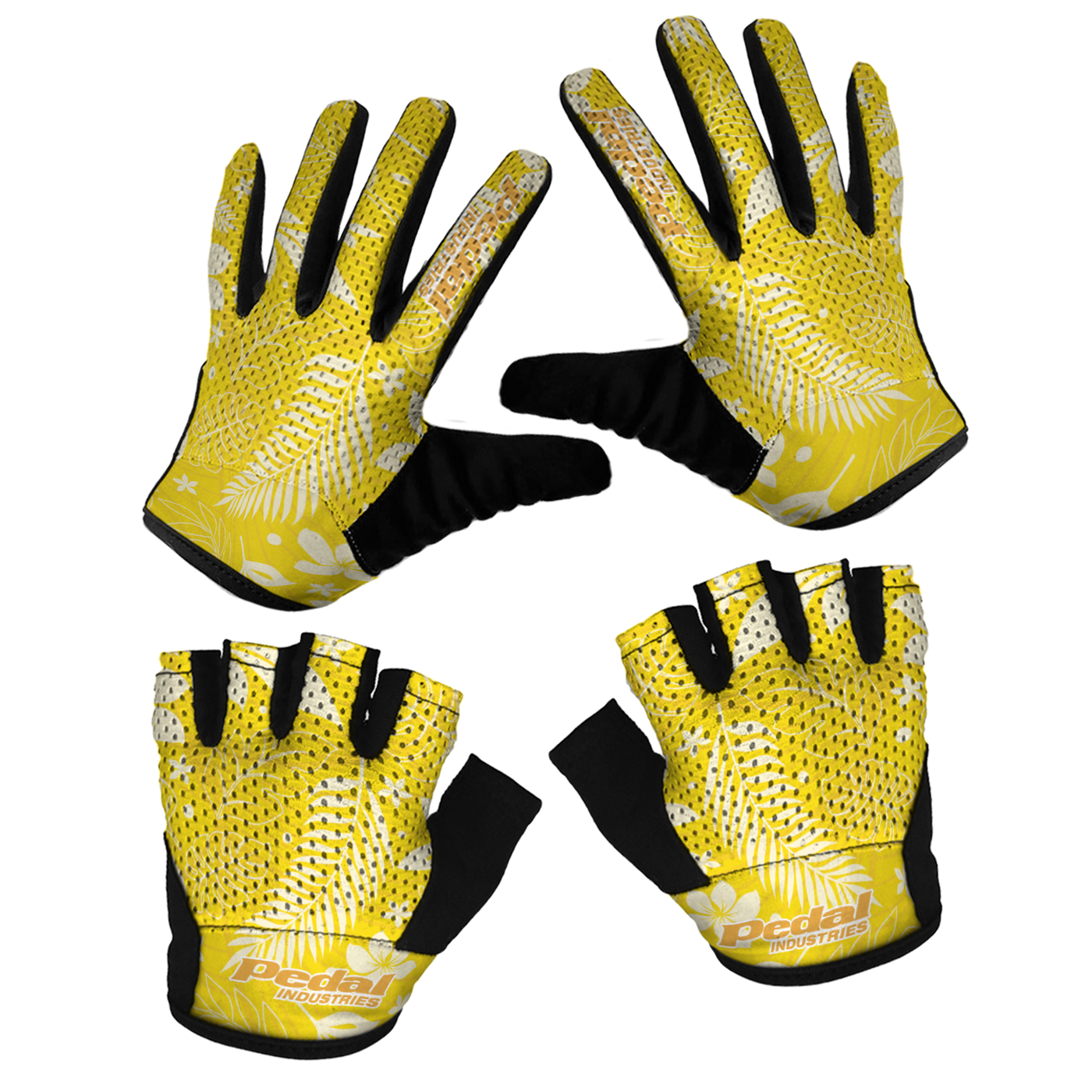 Aloha Pedal SUPERLIGHT RaceDay Gloves ISD Oahu Yellow