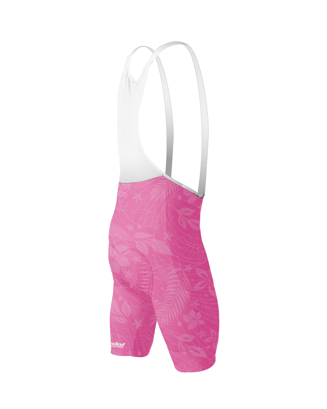 Maui Pink Aloha Pedal MEN'S PRO LEVEL BIB ISD - flat product view pdp-last