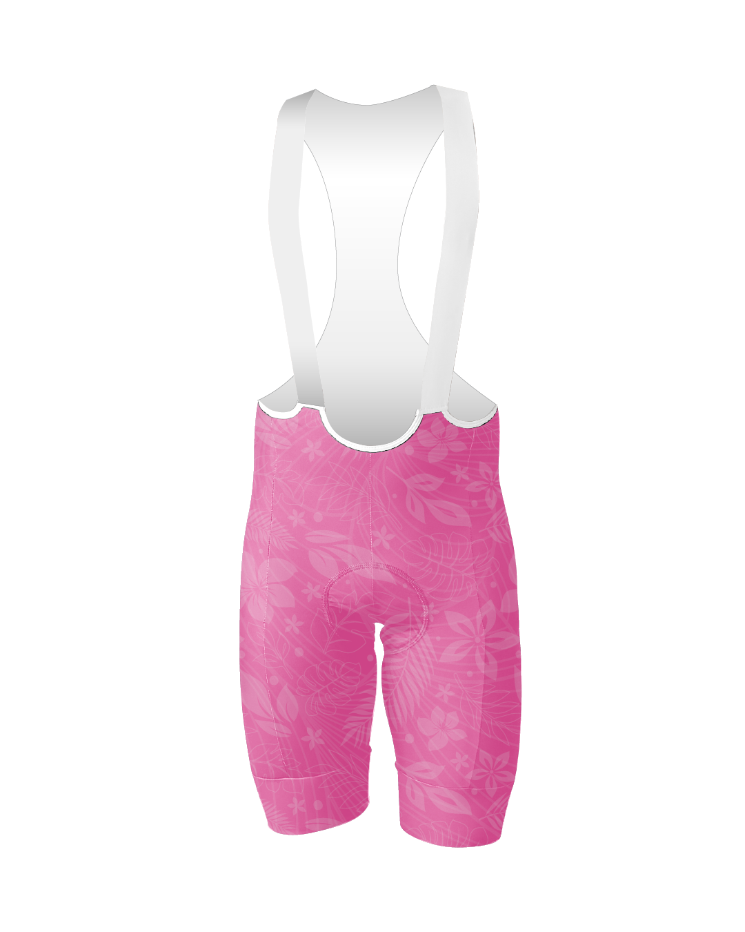 Maui Pink Aloha Pedal MEN'S PRO LEVEL BIB ISD - flat product view pdp-last