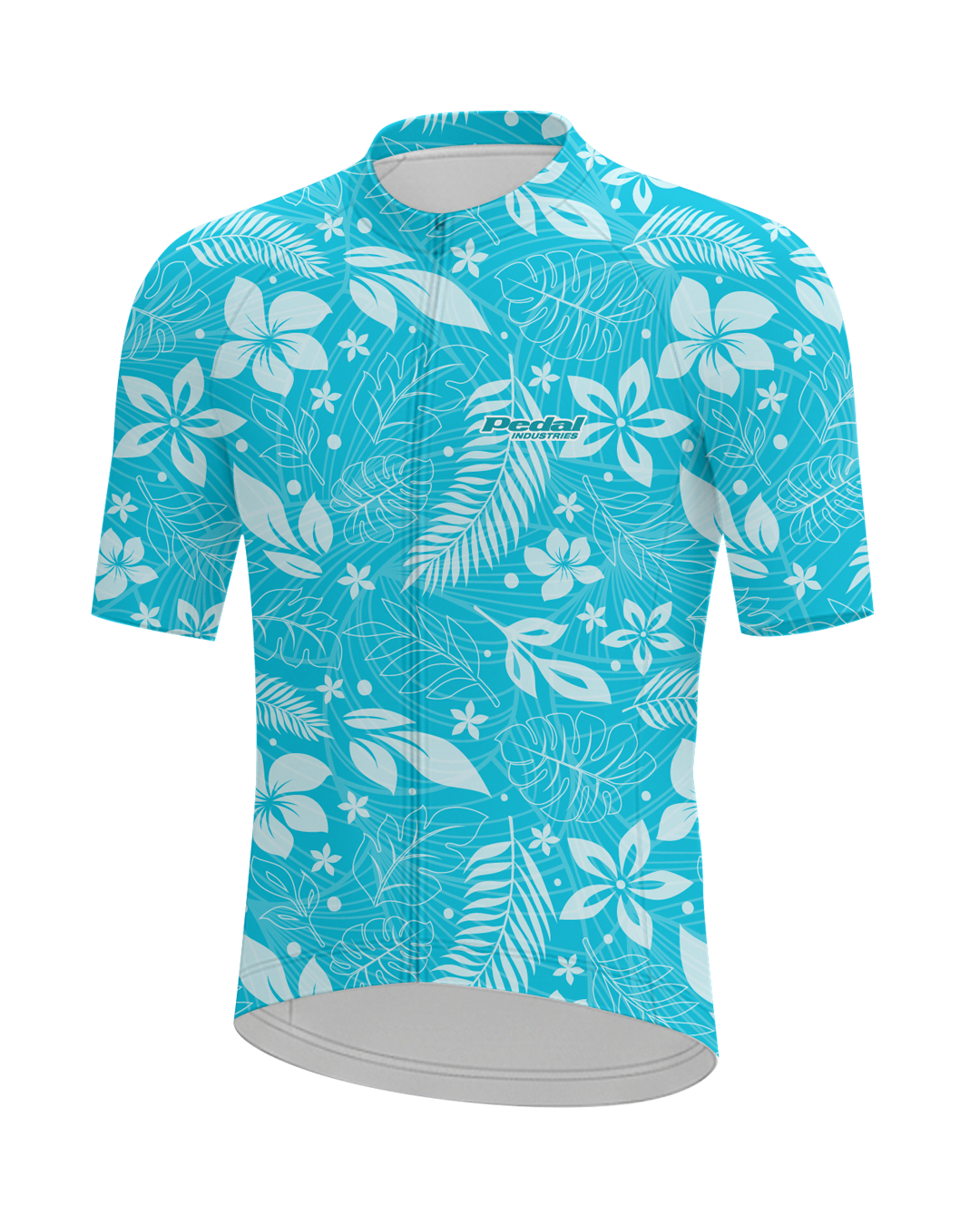 Hawaii Blue Aloha Pedal MEN'S PRO JERSEY ISD - flat product view, front pdp-last