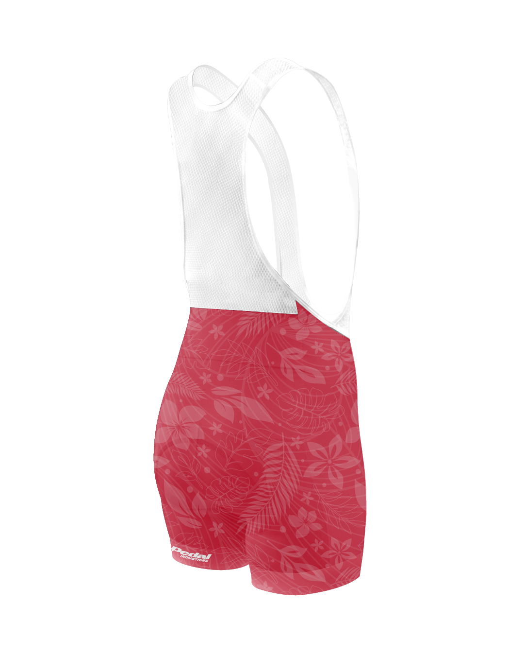 Watermelon Red Aloha Pedal WOMEN'S PRO BIB 2.5 ISD - flat product view, back pdp-last