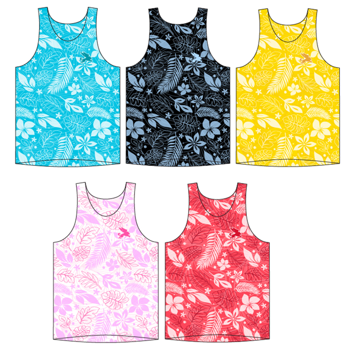 Aloha Pedal RUNNING Women's Singlet ISD ( 5 Color Variants)