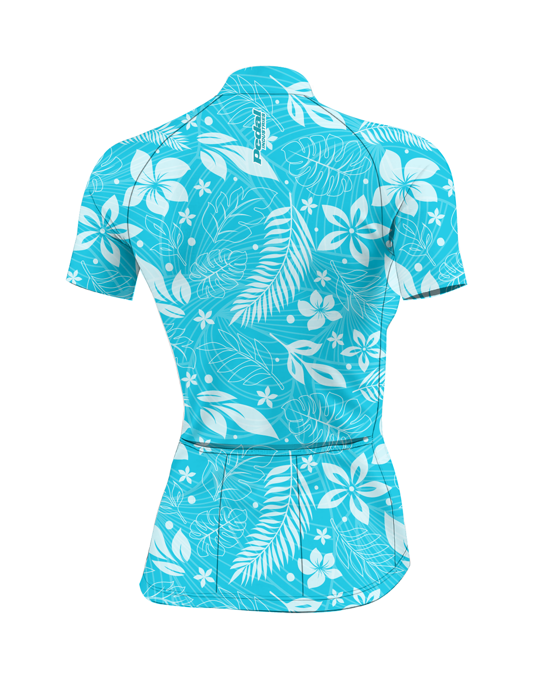 Hawaii Blue Aloha Pedal WOMEN'S PRO JERSEY ISD - flat product view, back pdp-last