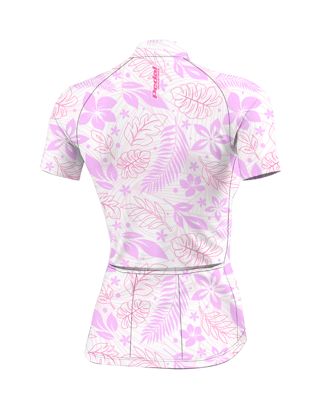 Mauii Pink Aloha Pedal WOMEN'S PRO JERSEY ISD - flat product view, back pdp-last