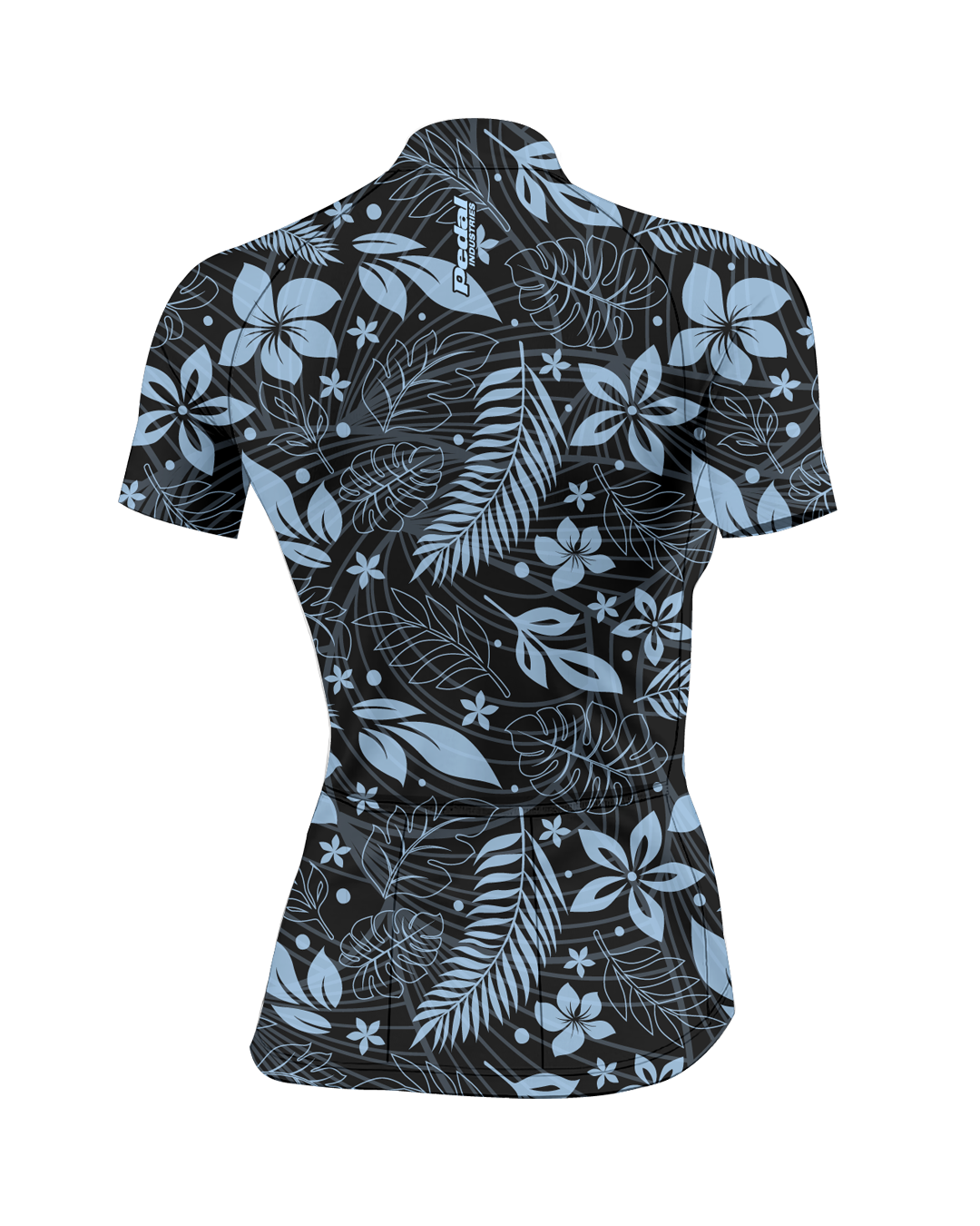 Midnight Black Aloha Pedal WOMEN'S PRO JERSEY ISD - flat product view, back pdp-last