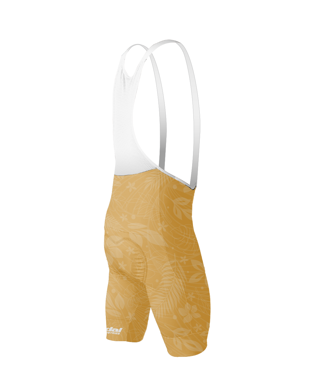Oahu Yellow Aloha Pedal MEN'S PRO LEVEL BIB ISD - flat product view pdp-last