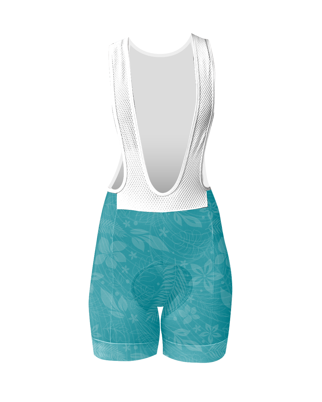 Hawaii Blue Aloha Pedal WOMEN'S PRO BIB 2.5 ISD - flat product view, front pdp-last