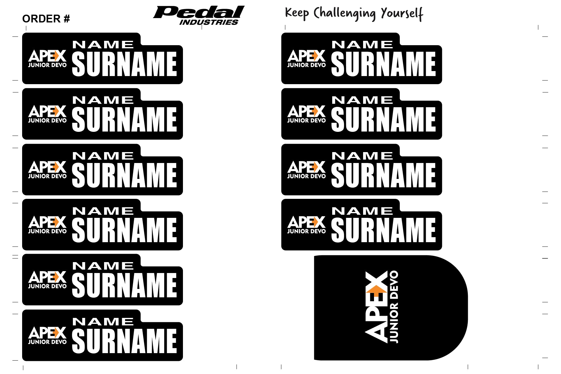 Apex Junior Devo 2024 ID Sticker Bikes & Gear