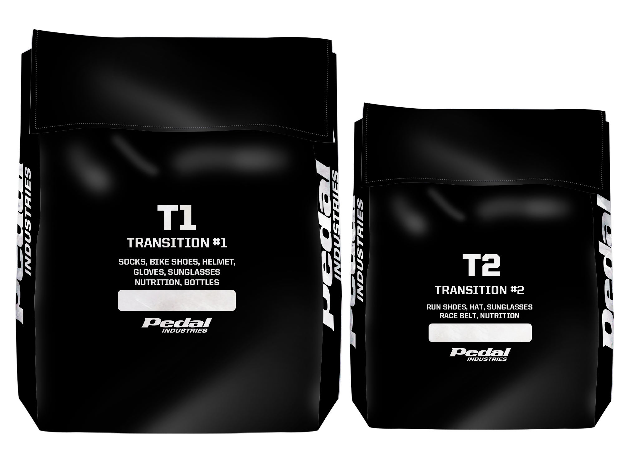 Basic Black Triathlon Transition Bags