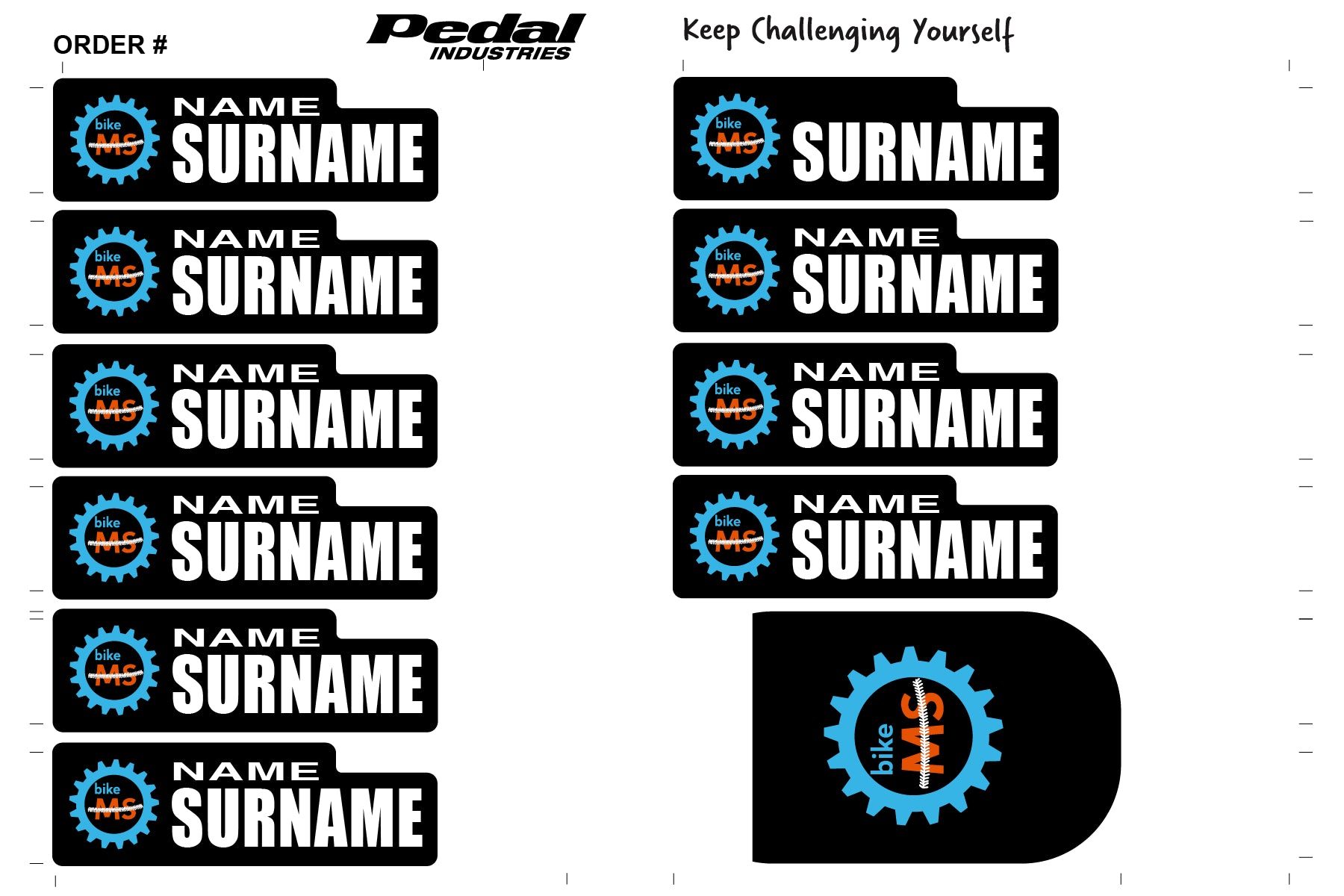 Bike MS ID Sticker Bikes & Gear