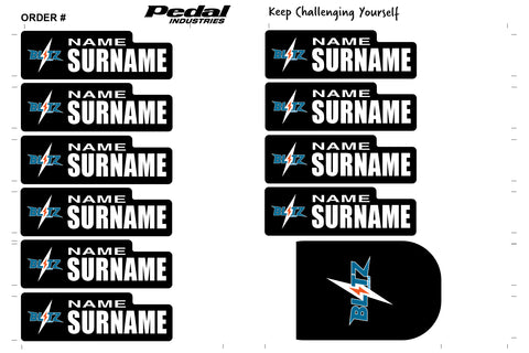 Blitz Racing Sticker Blitz Racing 2025 ID Sticker Bikes & Gear – PEDAL Industries