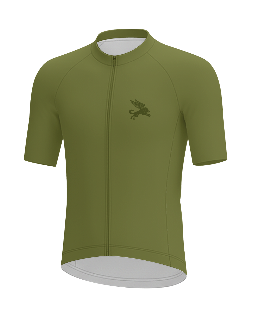 Olive Chroma MEN'S PRO JERSEY ISD - flat product view, front pdp-last