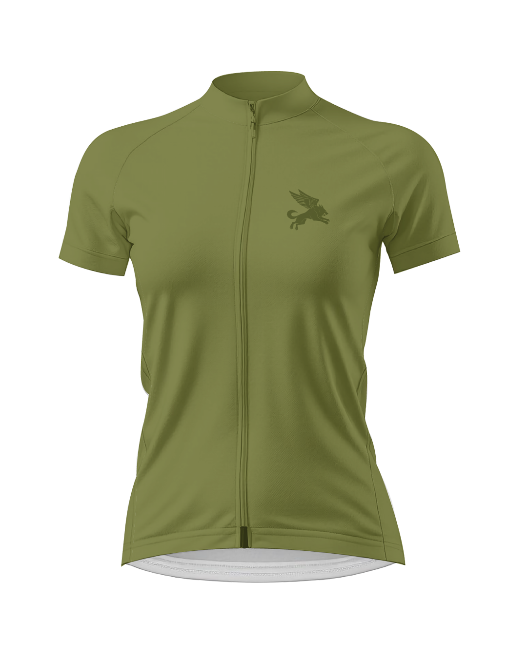Olive CHROMA WOMEN'S PRO JERSEY ISD - flat product view, front pdp-last
