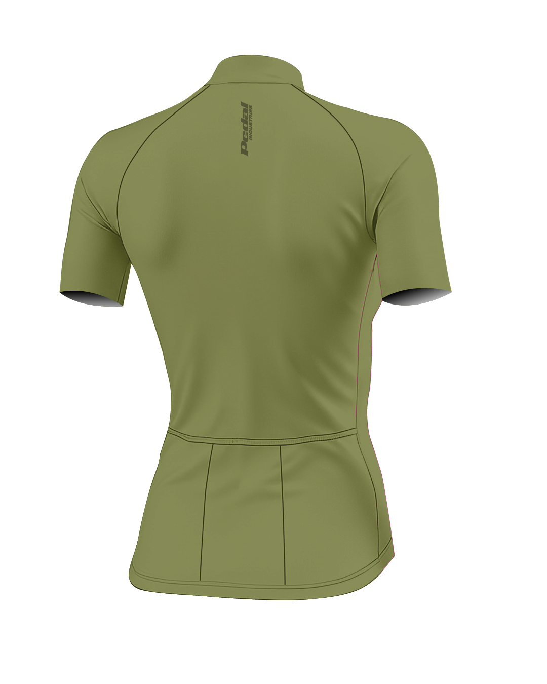 Olive CHROMA WOMEN'S PRO JERSEY ISD - flat product view, back pdp-last