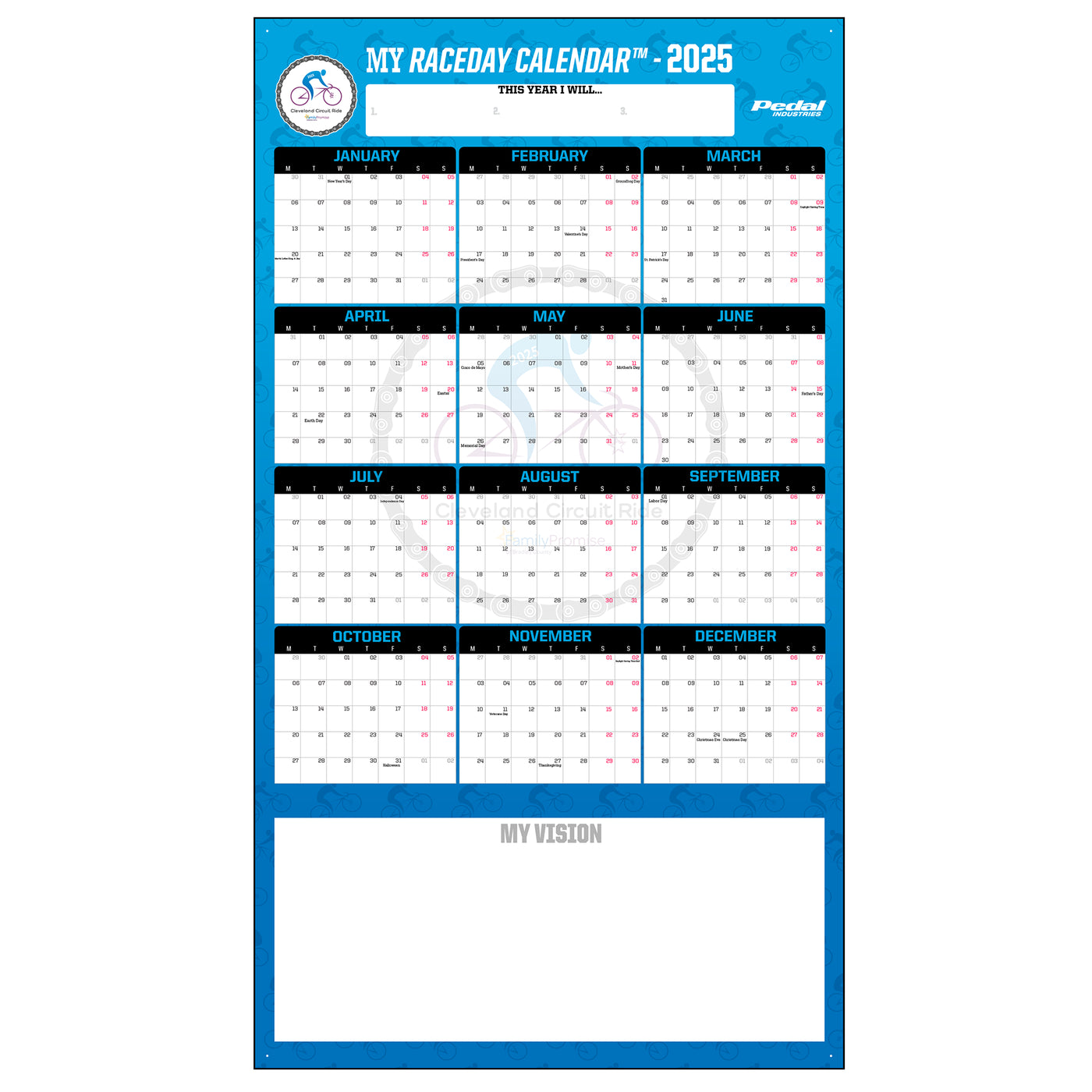 Cleveland Circuit Ride 2025 GIANT MY RACEDAY CALENDAR