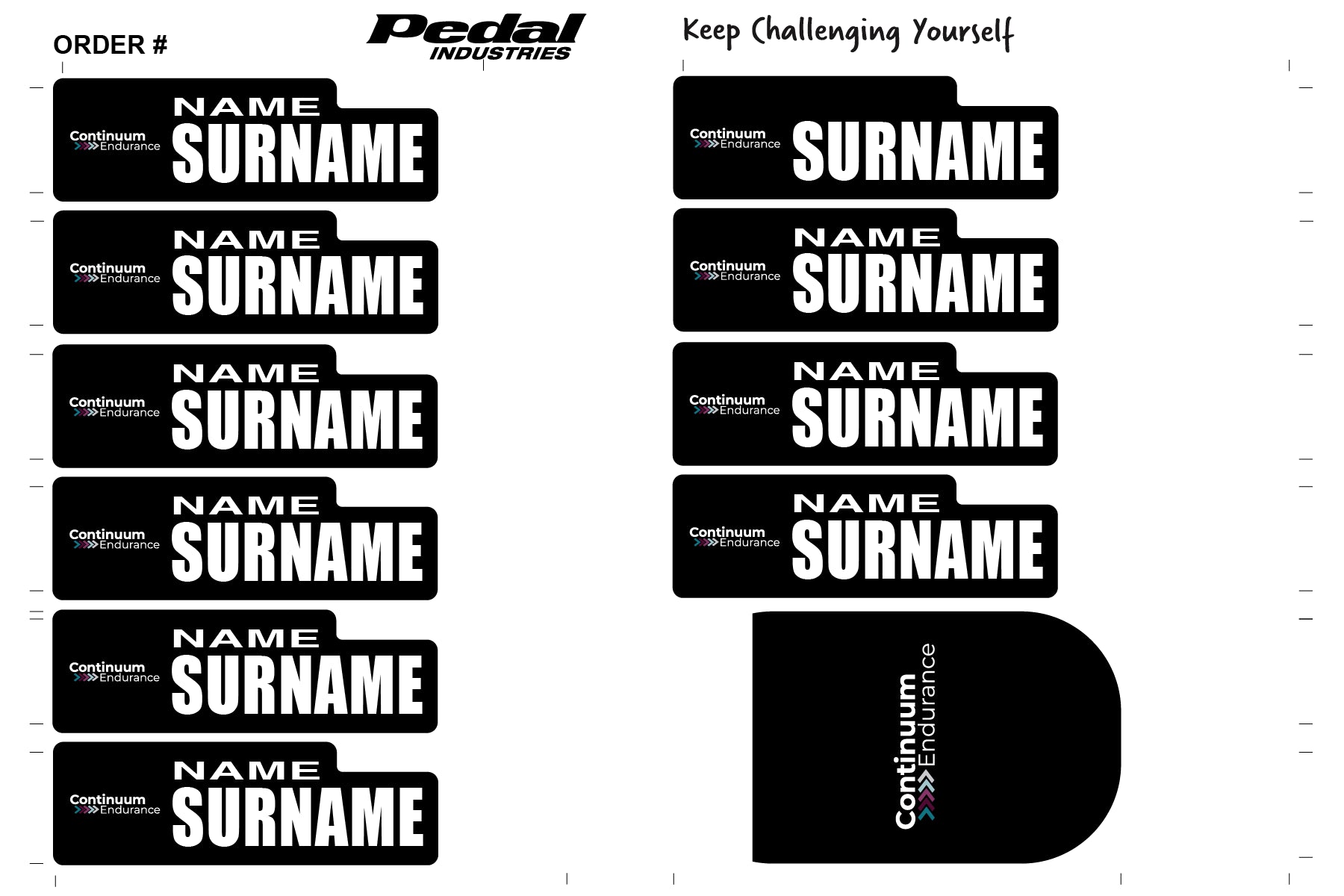 Continuum Sticker Continuum Endurance 2025 ID Sticker Bikes & Gear – PEDAL Industries