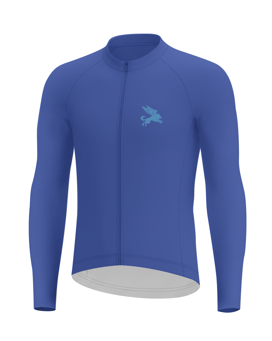 Electric Indigo Cypress Spirits MEN'S Long Sleeve PRO JERSEY ISD - flat product view, front pdp-last